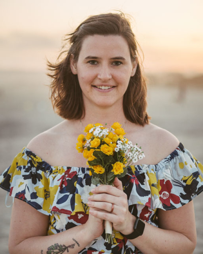 engagements portfolio san diego coronado island sunset white girl yellow flowers dress pale snow white